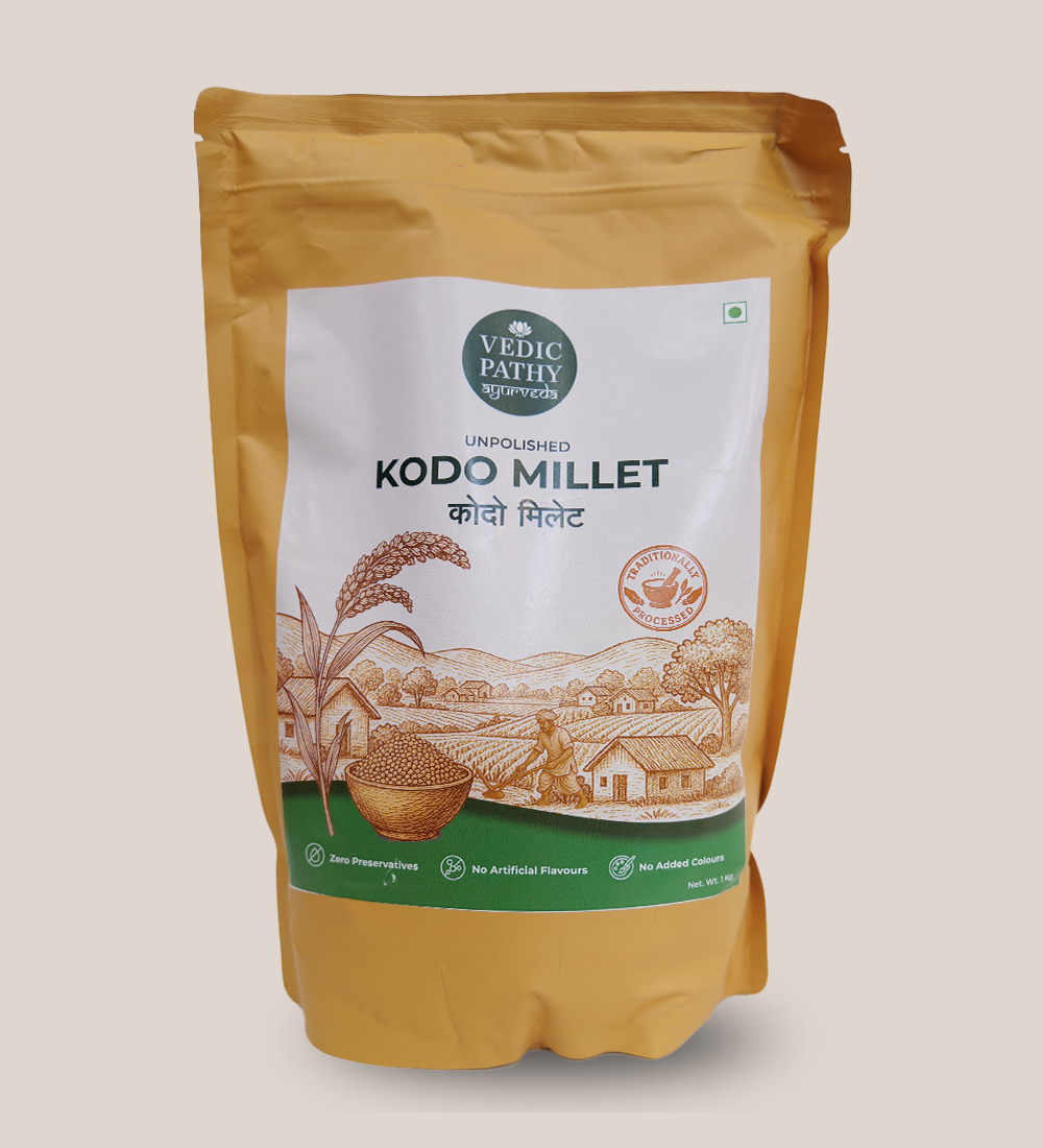 Kodo Millet Whole | Unpolished & Natural | High Fiber, Low GI | Gluten-Free Healthy Grain